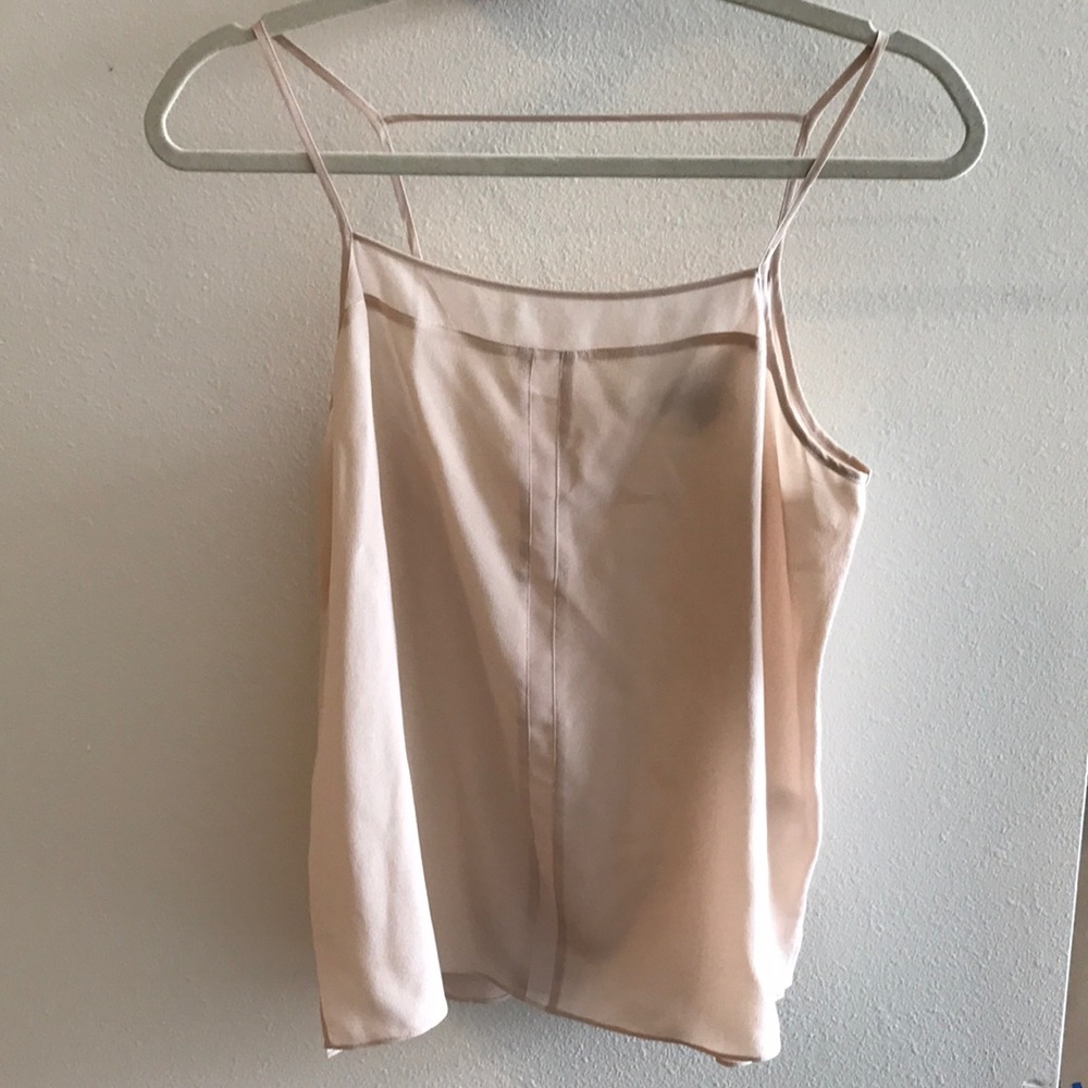Trouve blush pink strappy tank size small
